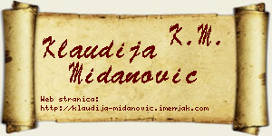 Klaudija Midanović vizit kartica